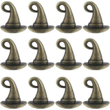 1 Box 60Pcs Witch Hat Charms Metal Antique Bronze Wizard DIY Decor Jewellery Making