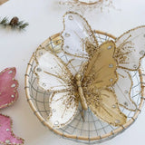 Large Glitter Butterflies Christmas Tree Decorations 25*21cm