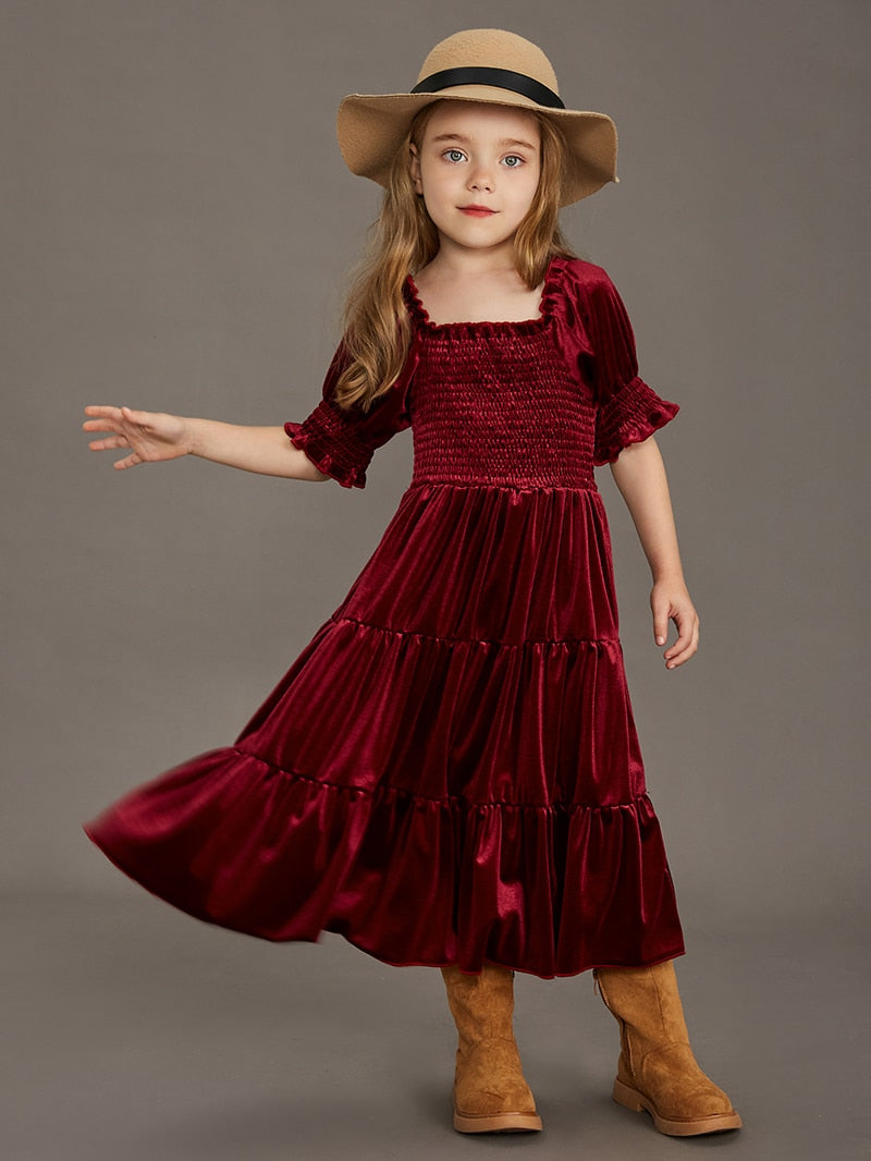 Girls Velvet Photoshoot Dresses