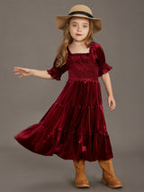 Girls Velvet Photoshoot Dresses