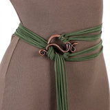 Medieval Norse Ren Faire Leather Rope Brass Belt