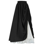 Double Layer Victorian Renaissance Draped Pleated Renaissance Skirt