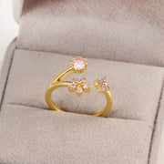 Sweet and Dainty Colourful Zircon Rings Gift Idea