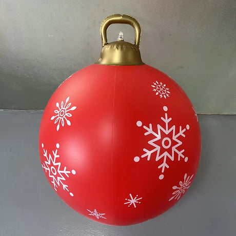 60cm Outdoor Christmas Inflatable Baubles PVC Giant Xmas Balls Decorations Toy Ball