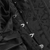 Lady Cataline's Black Ruffled Lace Gothic Overbust Corsets