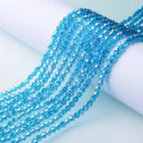 3/4/6mm Rainbow Austria Bicone Crystal Beads AB Colour Faceted Glass Beads for DIY Jewellery Making