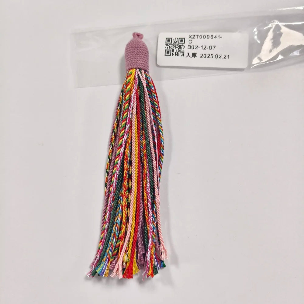 11cm Hand Twisted Cotton Thread Tibetan Style Tassel DIY Bookmark Crafts Jewellery Making Accessories Pendant DIY Car Decoration