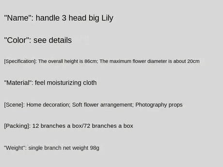 Lily Flower 86CM Artificial Flower Arrangement
