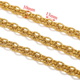 1meter PVD Gold Plated Stainless Steel Thick Large Heavy Chains Necklace Bracelet DIY Jewellery Making Finding