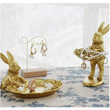 Golden Bunny Butler Home Decor