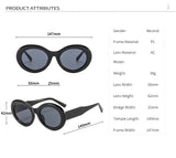 Zebra Stripe Oval Sunglasses