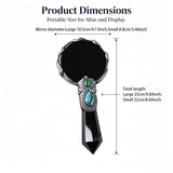 Black Obsidian Scrying Mirror Divination Plate Witch's Altar Decor