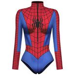 Spiderman Captain America Superhero Printed Long Sleeve Swimwear One-piece Surfing Swimsuit