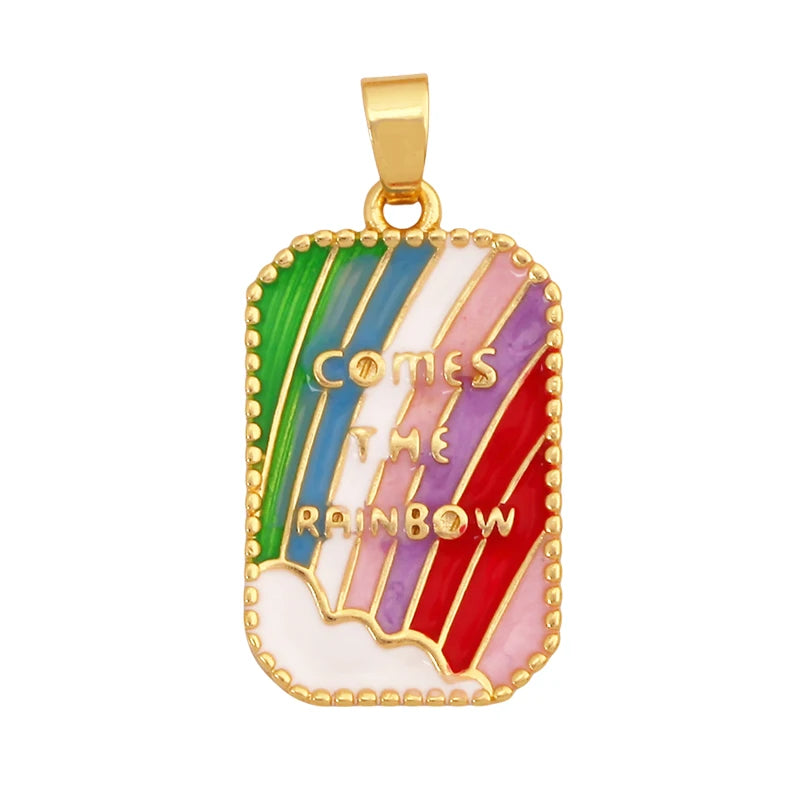 Enamel Heart Flower Dolphin Charm Pendants 18K Gold Plated DIY Bracelets Necklaces Jewellery Making Supplies