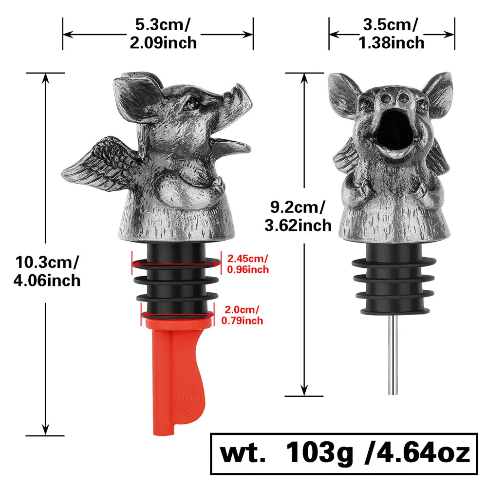 When Pigs Fly Two in One Bottle Stopper and Pourer