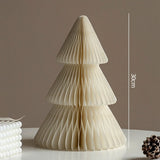 Christmas Paper Honeycomb Decorations Ball Folding Christmas Tree Table 3D Ornaments