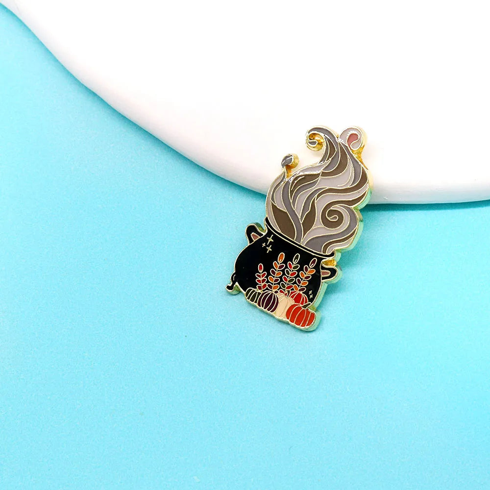 Halloween Cauldron Enamel Pin Badge Halloween Collection