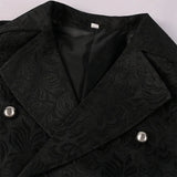 Steampunk Renaissance Jacquard Waistcoat Cosplay Swallowtail Jacket Vest