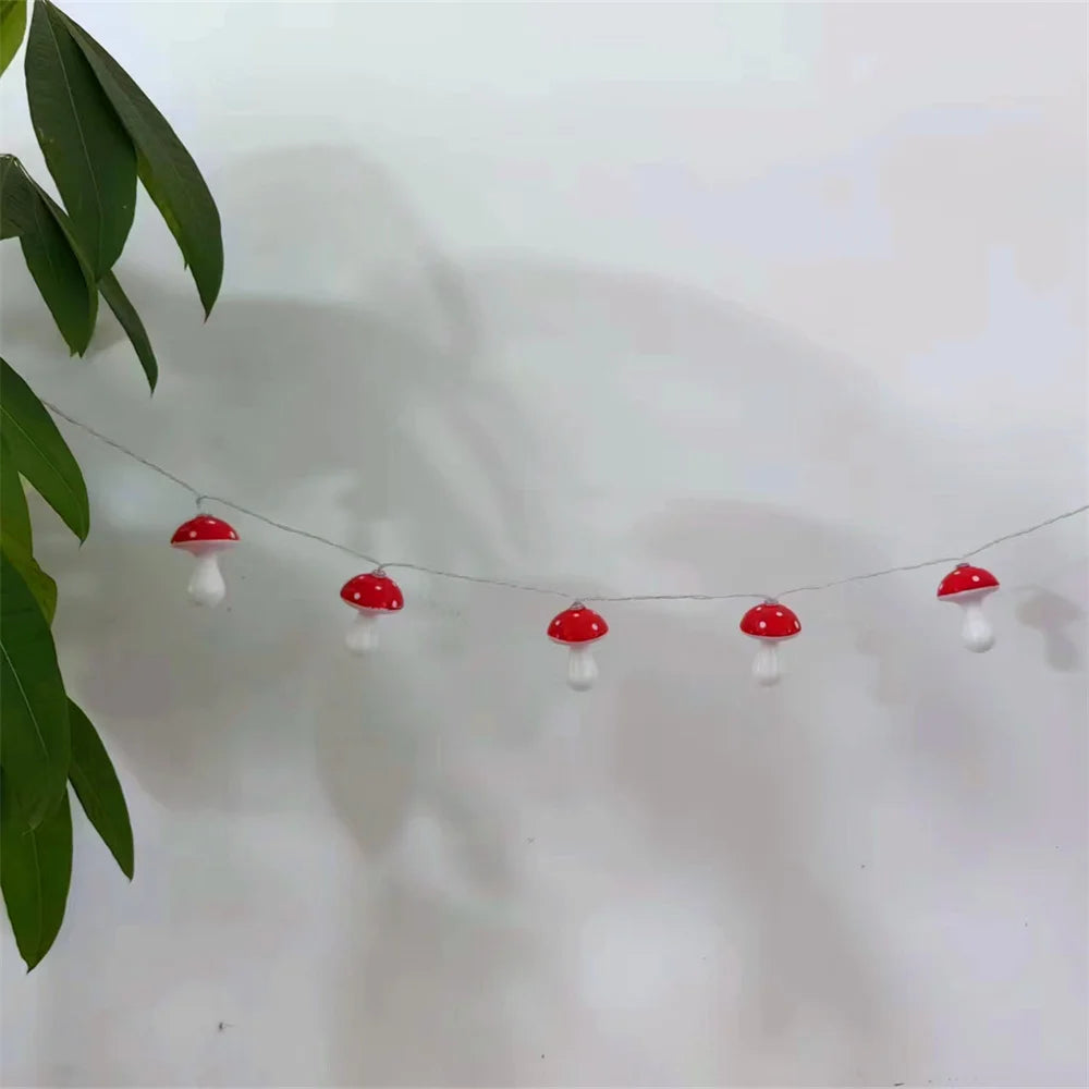 Mushroom String Lights Battery LED Fairy Lights
