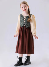 Medieval Peasant Children Cosplay Halloween Stage Performance Costumes