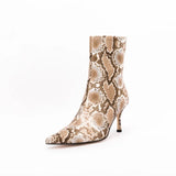 Sssseriously Ssssasssy Sssshort Boots Black Red Snake Ankle Boots