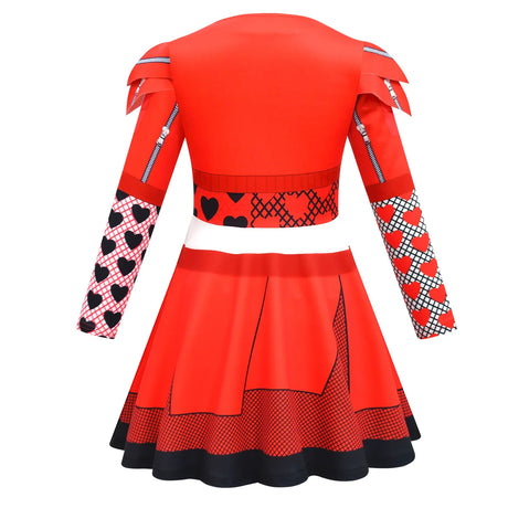 Descendants Red Costumes Girl Halloween Costumes The Rise of Red Cosplay Dress  3-12Y