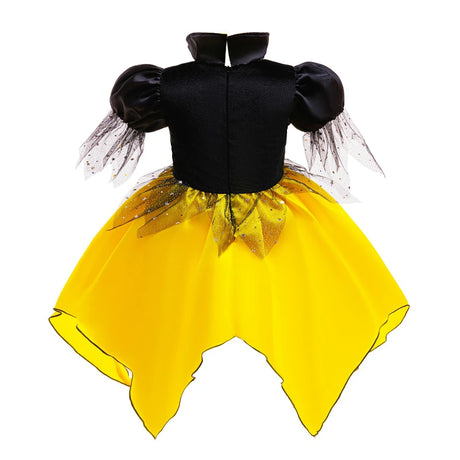 Girls Halloween Cosplay Yellow Witch Costume