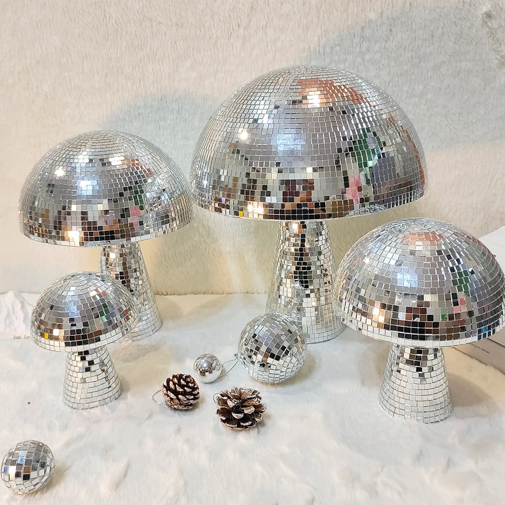 Mushroom Mirror Disco Ball Home Decor