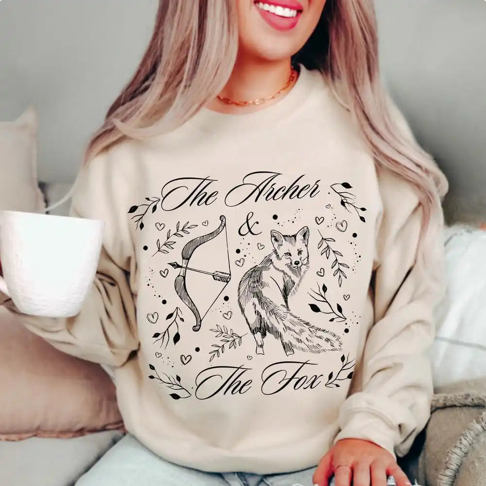 The Archer and the Fox Print Unisex Sweater Once Upon A Broken Heart Sweatshirt
