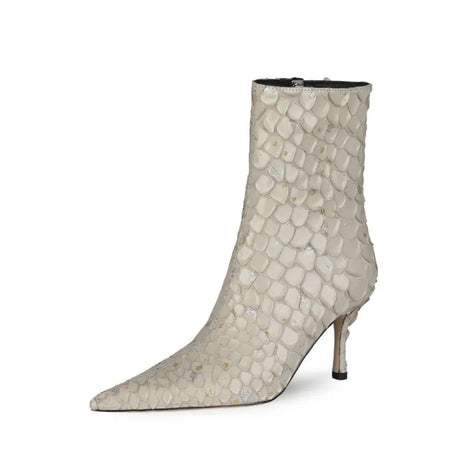 Sssseriously Ssssasssy Sssshort Boots Black Red Snake Ankle Boots