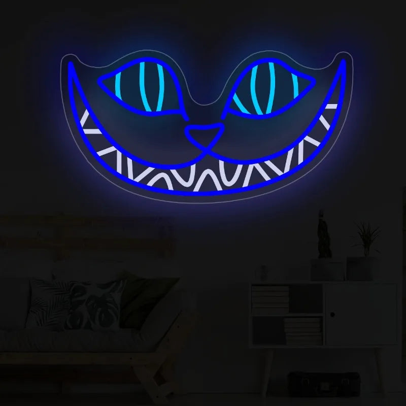 Cheshire Cat LED Neon Wall Art Halloween Decoration