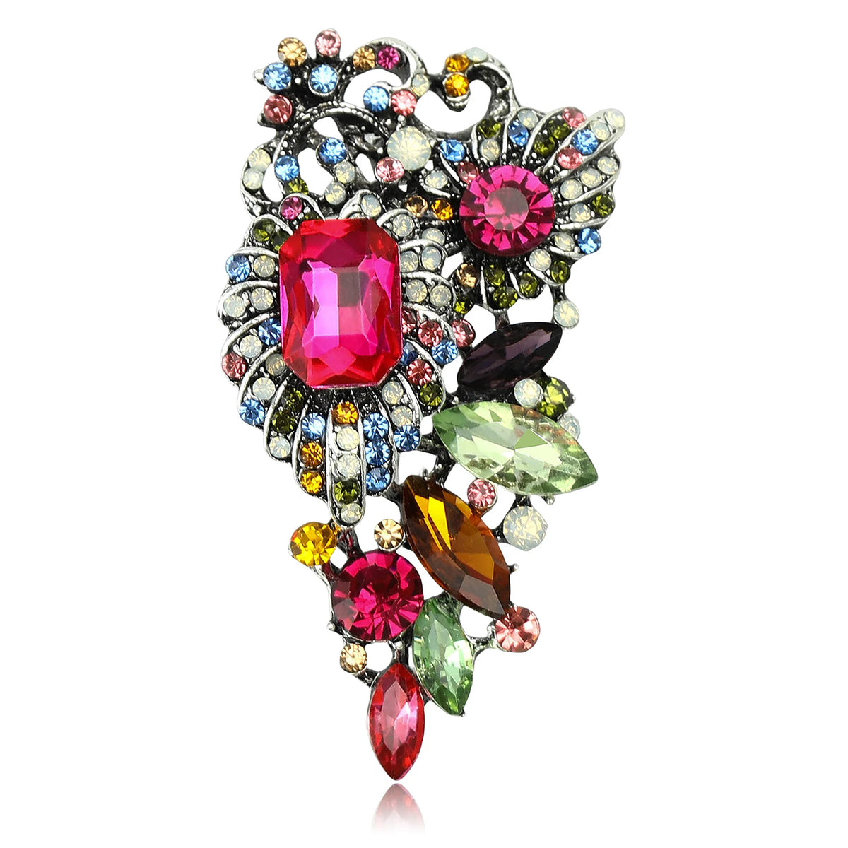 Rhinestones Flower Brooches