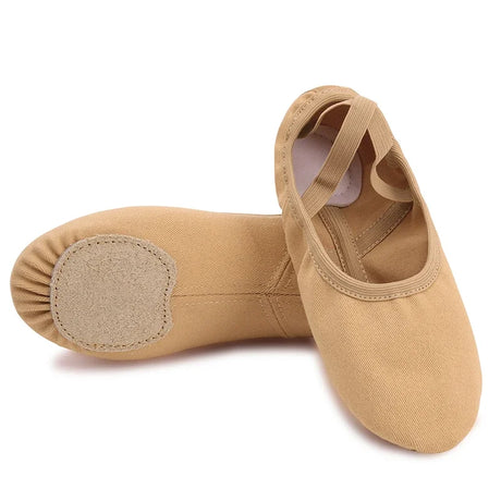 Professional Stretch Ballet Dance Shoes Split Soft Sole Canvas Ballet Slippers