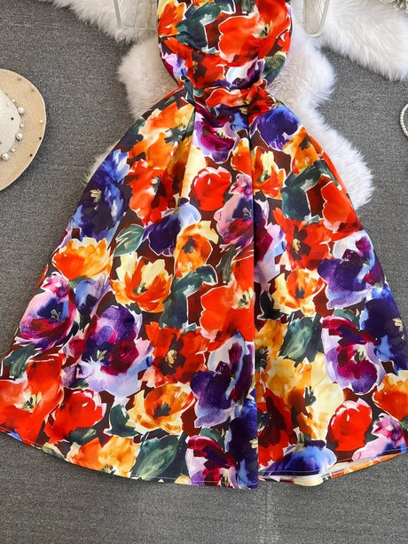 Spring Races Floral Tank Dress with Pockets