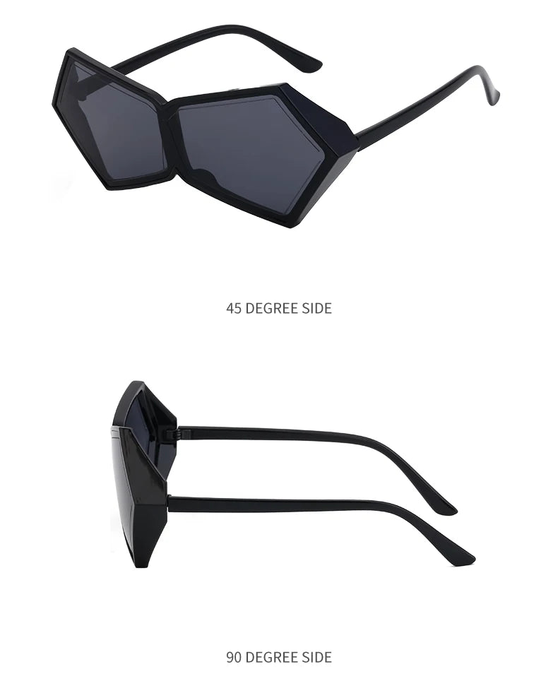 Oversized Futuristic Goggle Sunglasses