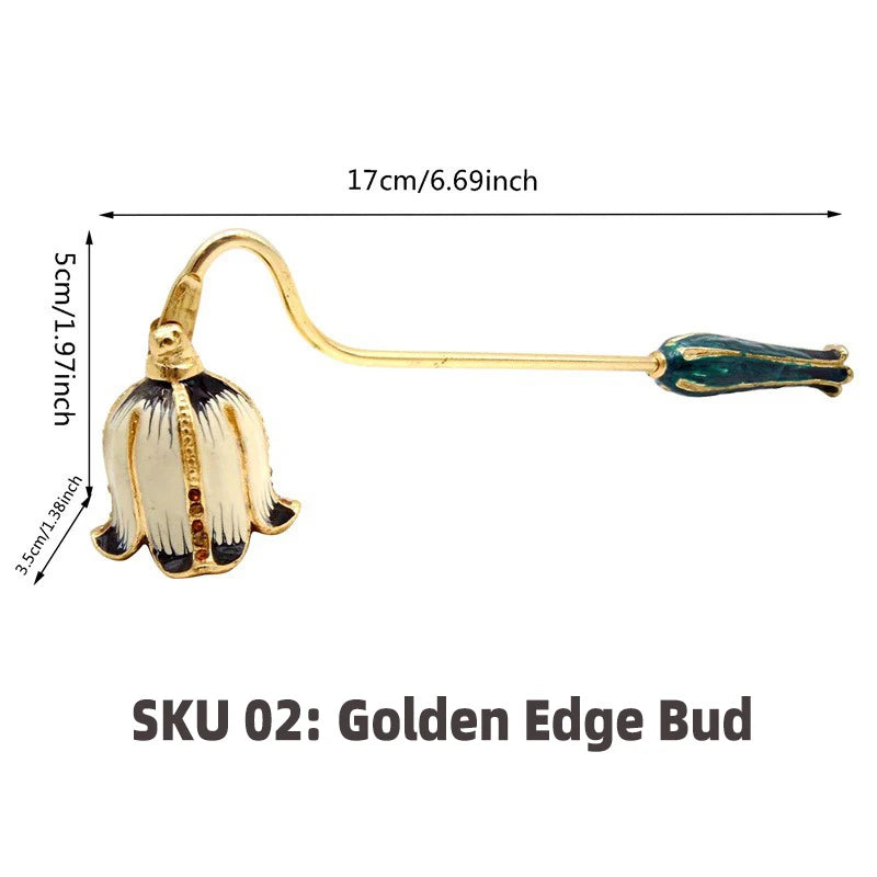 Candle Snuffers Enamel Diamonte Encrusted Long Handle Candle Extinguishers Home Decor