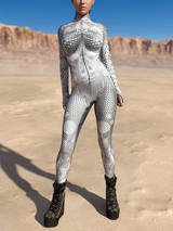 Snake Zentai Suit Women's Jumpsuit Festival Bodysuit Halloween Costume Rave Outfit Cosplay