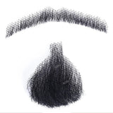 Invisible Fake Mustache Beard Trimmable Theatrical Facial Hair for Men