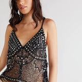 Sally's Beaded Boho Embroidered Camis Sequin Tank Tops