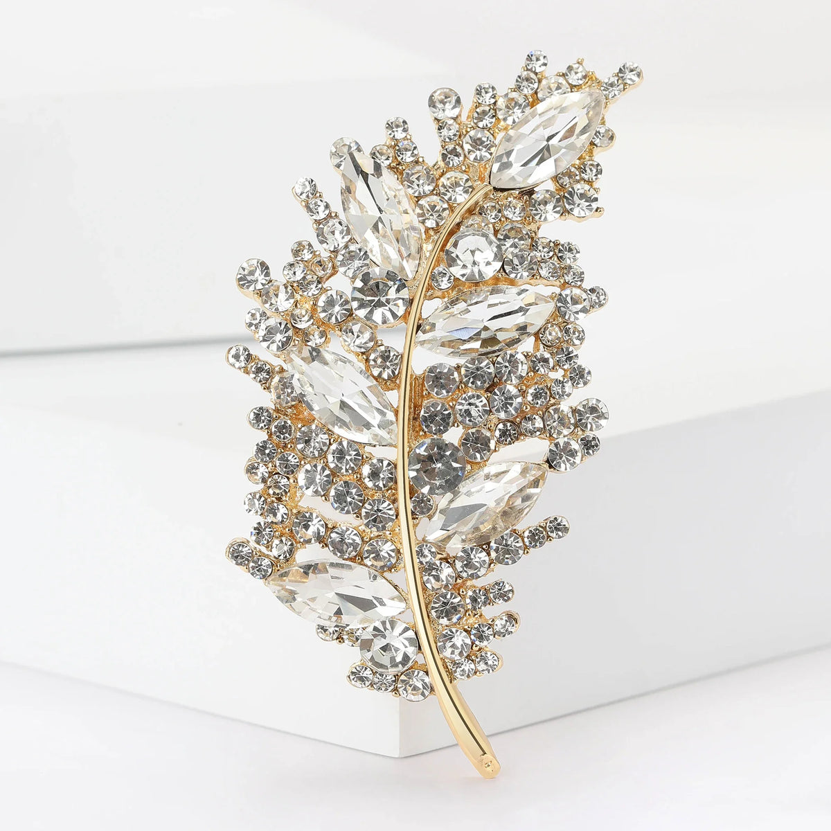 Feather Glass Brooches