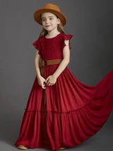 Flower Girls Lace Maxi Photo Shoot Dress