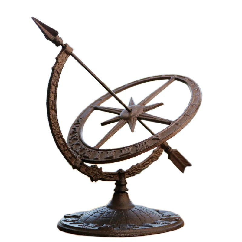 Antique Inspired Cast Iron The Sun And The Star Gauge Home Office Nautical Decor
