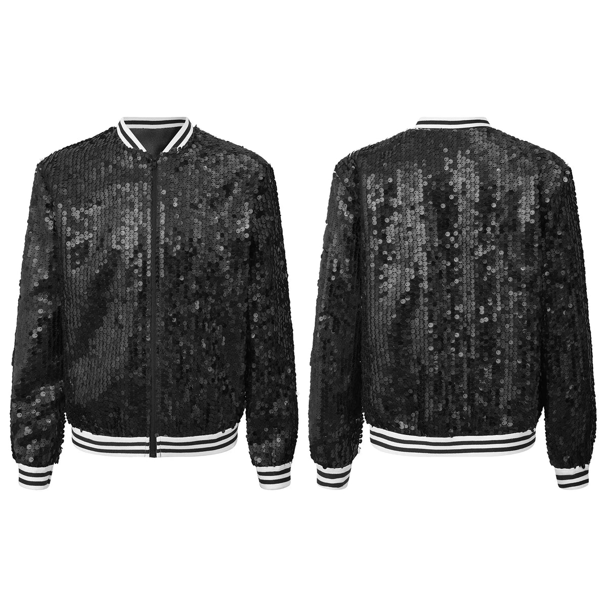 Kids Girls Sequinned Dance Bomber Jackets