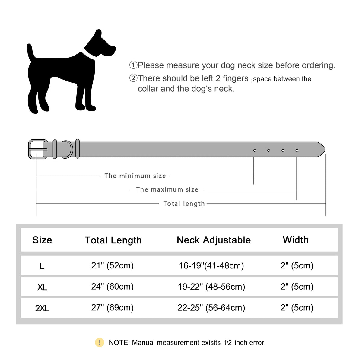 Genuine Leather Dog Collar 2inch Wide Rivet Spikes Collars for Medium Large Dogs Medieval Cosplay