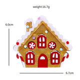 Ginger Bread House Christmas Acrylic Brooch
