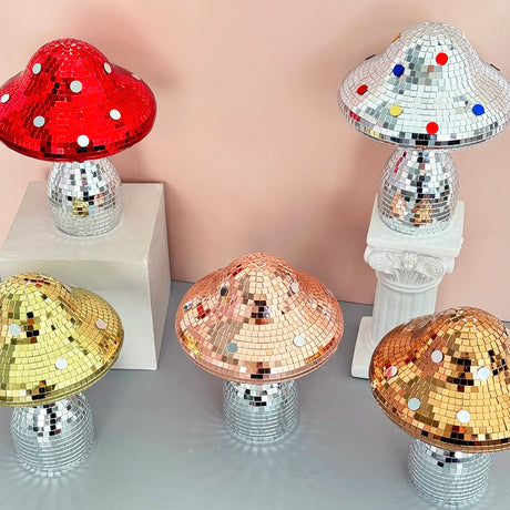 Disco Mushroom Mirror Ball Ornament Home Decor