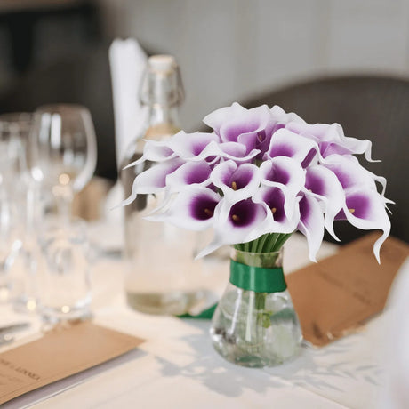 10PCS Calla Lily Bouque Artificial Flowers Mother's Day Easter Wedding Party Home Room Table Decoration