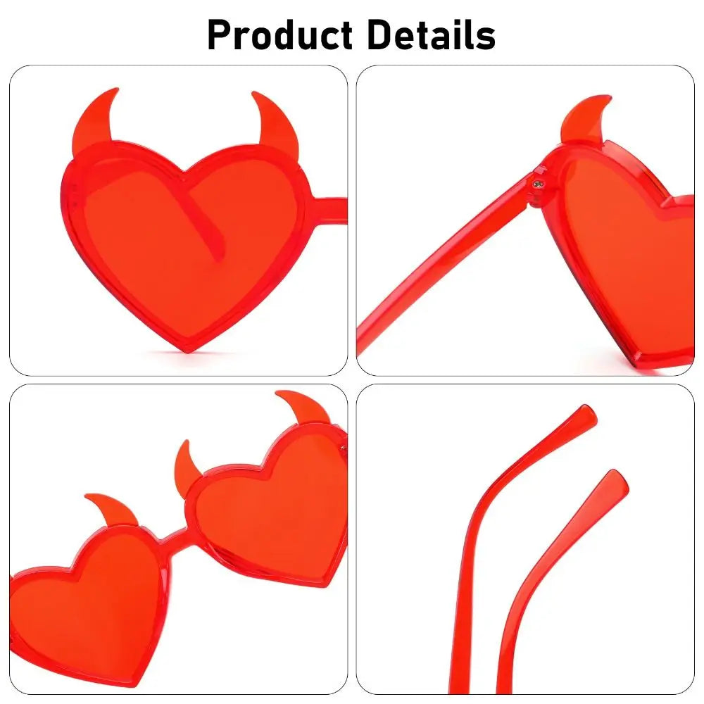 Red Devil Heart Shape Sunglasses