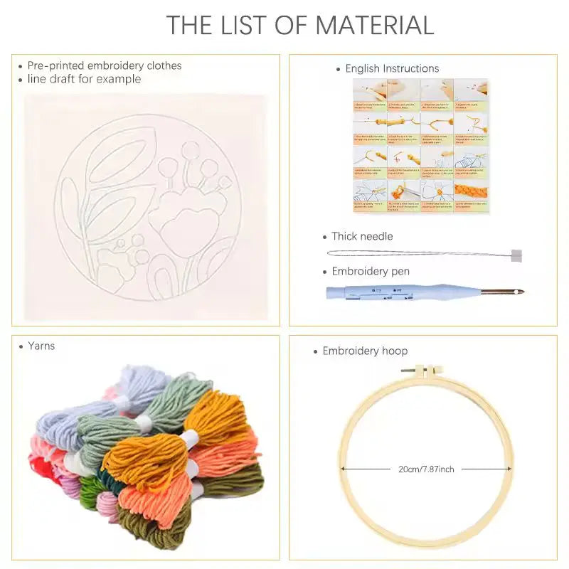 Animals DIY Punch Needle Embroidery Sets For Beginners DIY Craft Kits