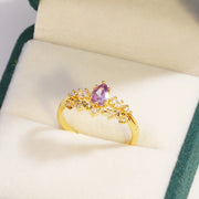Sweet and Dainty Colourful Zircon Rings Gift Idea